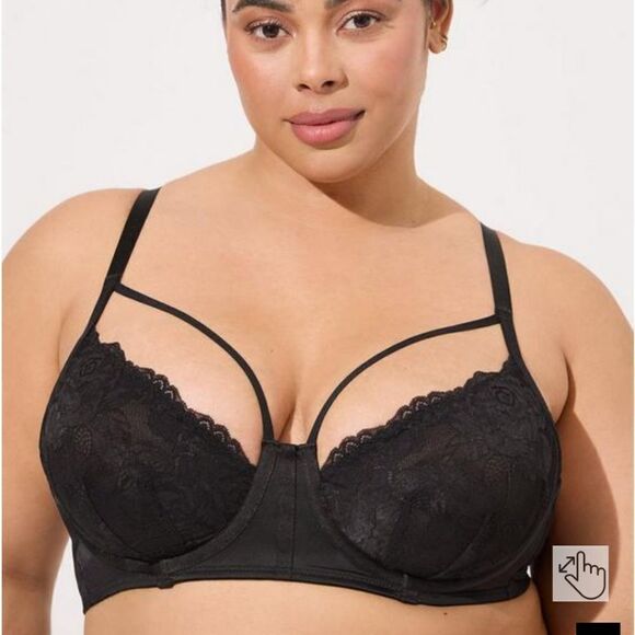 Torrid Satin And Lace Retro Underwire Bra - Picture 4 of 4